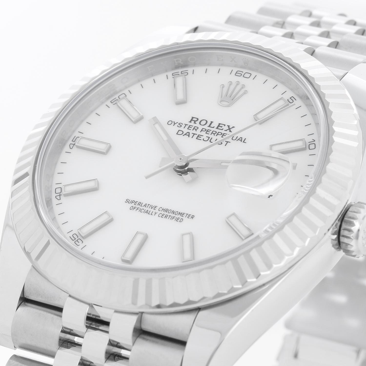 Rolex Datejust 41 Stainless Steel Men's White Dial Watch 126334 2
