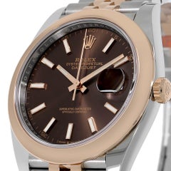 Rolex Datejust 41 Stainless-Steel Rose Gold Smooth Bezel Watch 126301