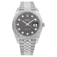 Rolex Datejust 41 Stainless Steel Slate Diamond Dial Ref. 126334