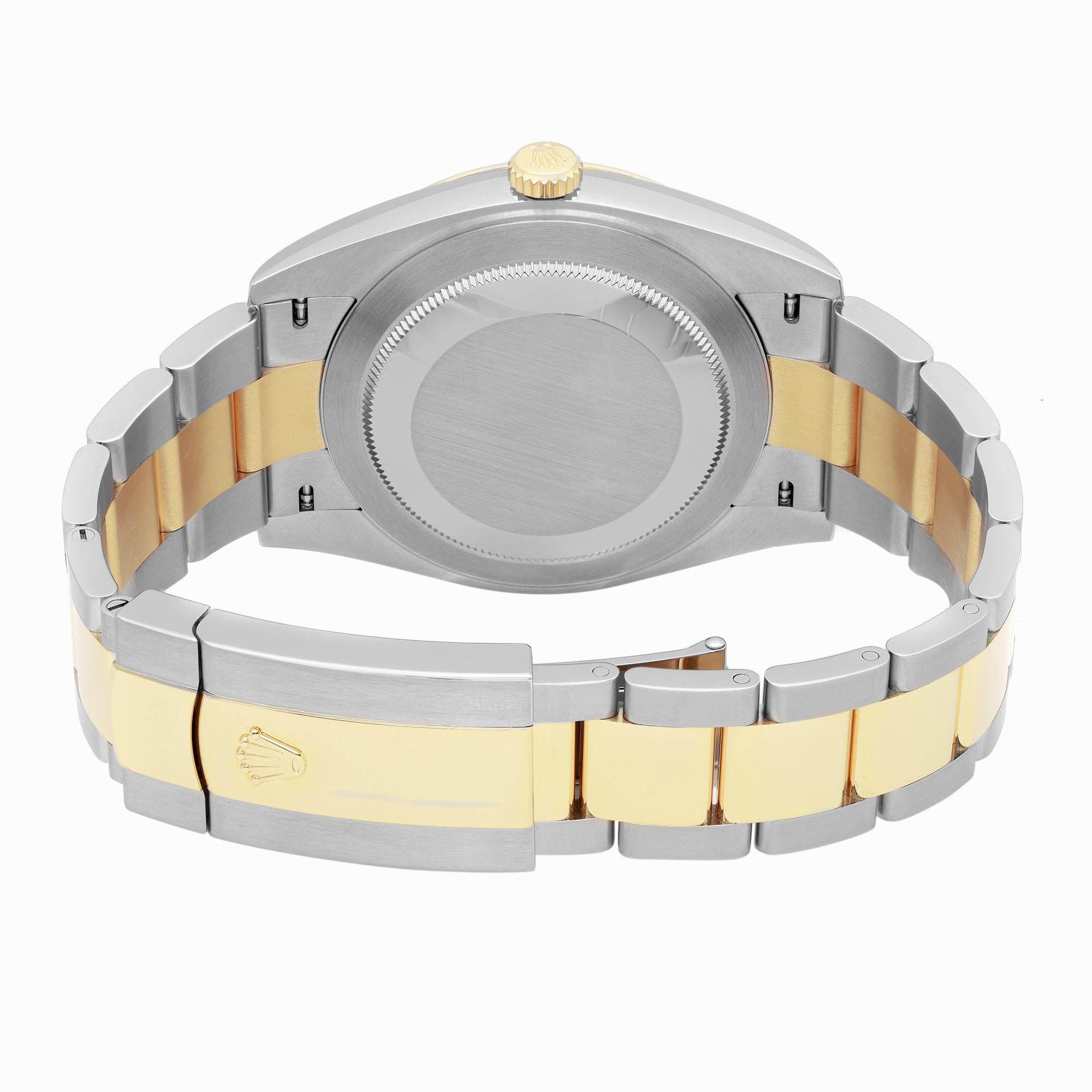 Rolex Datejust 41 Steel 18k Gold Silver Index Dial Automatic Mens Watch 126333 en vente 1