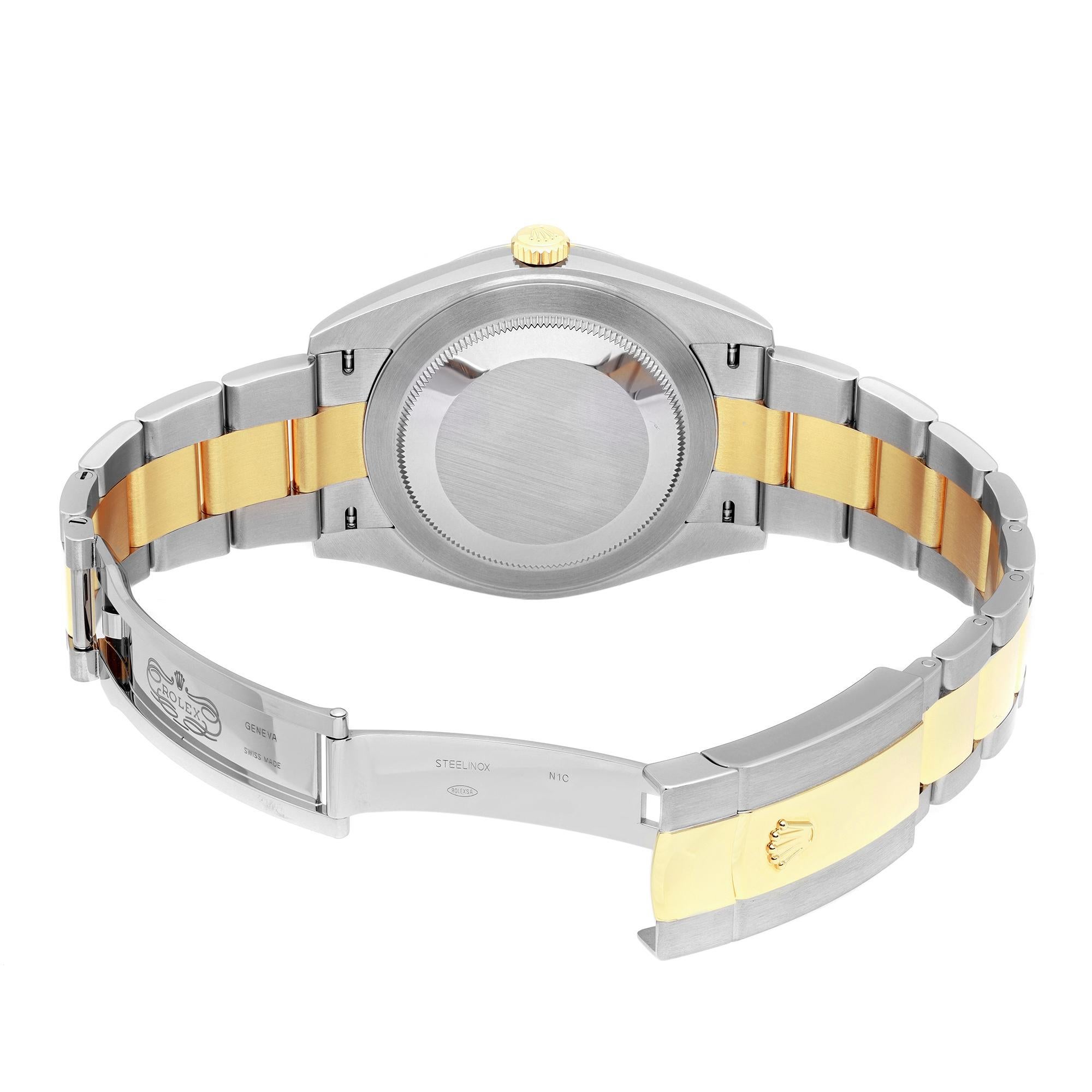 Rolex Datejust 41 Steel 18k Gold Silver Index Dial Automatic Mens Watch 126333 en vente 2