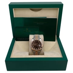 Reloj Rolex Datejust 41 Acero 18K Oro Rosa Esfera Chocolate Diamante Hombre 126301