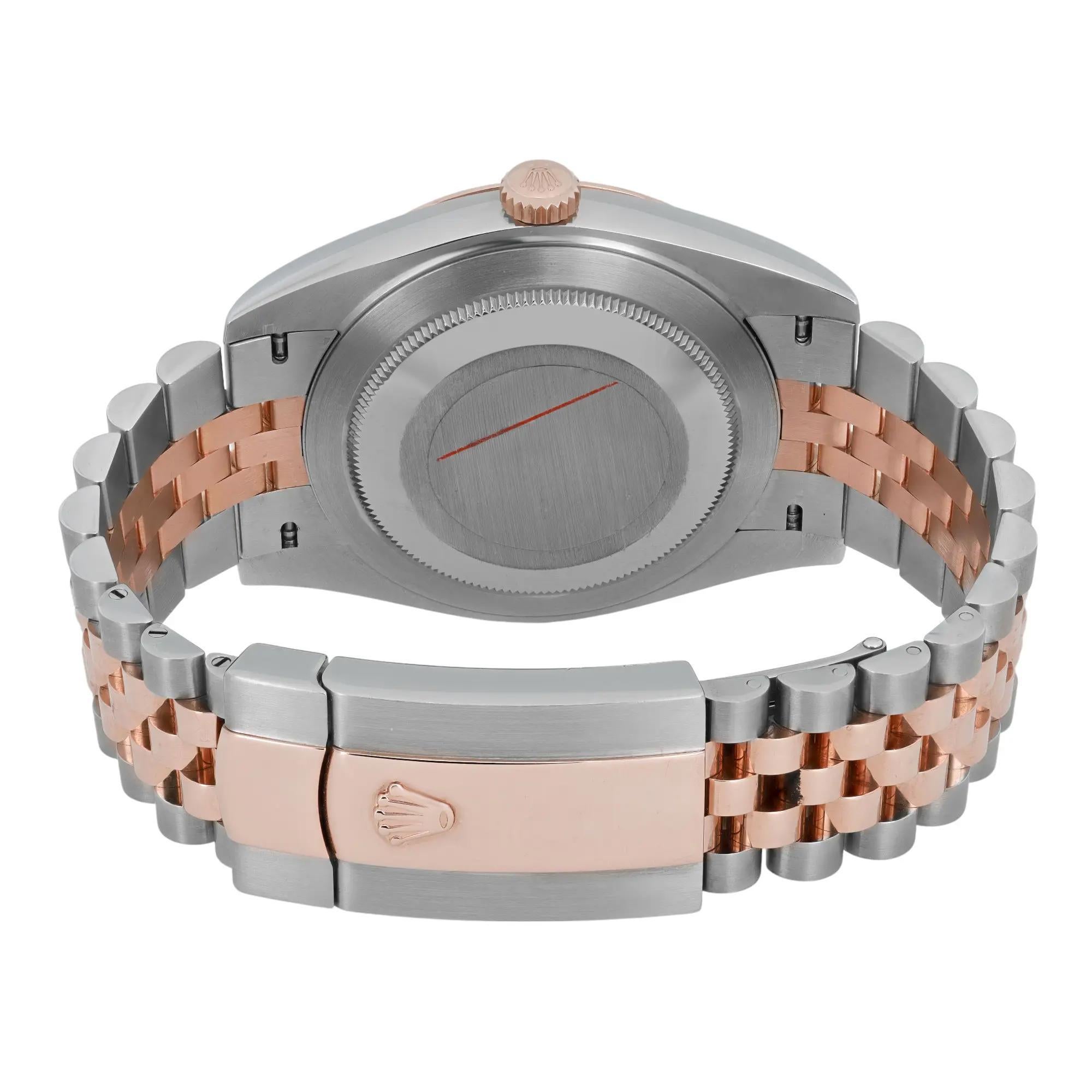 Rolex Datejust 41 Acero 18K Oro rosa Esfera de diamantes Chocolate Reloj de caballero 126301 en venta 2