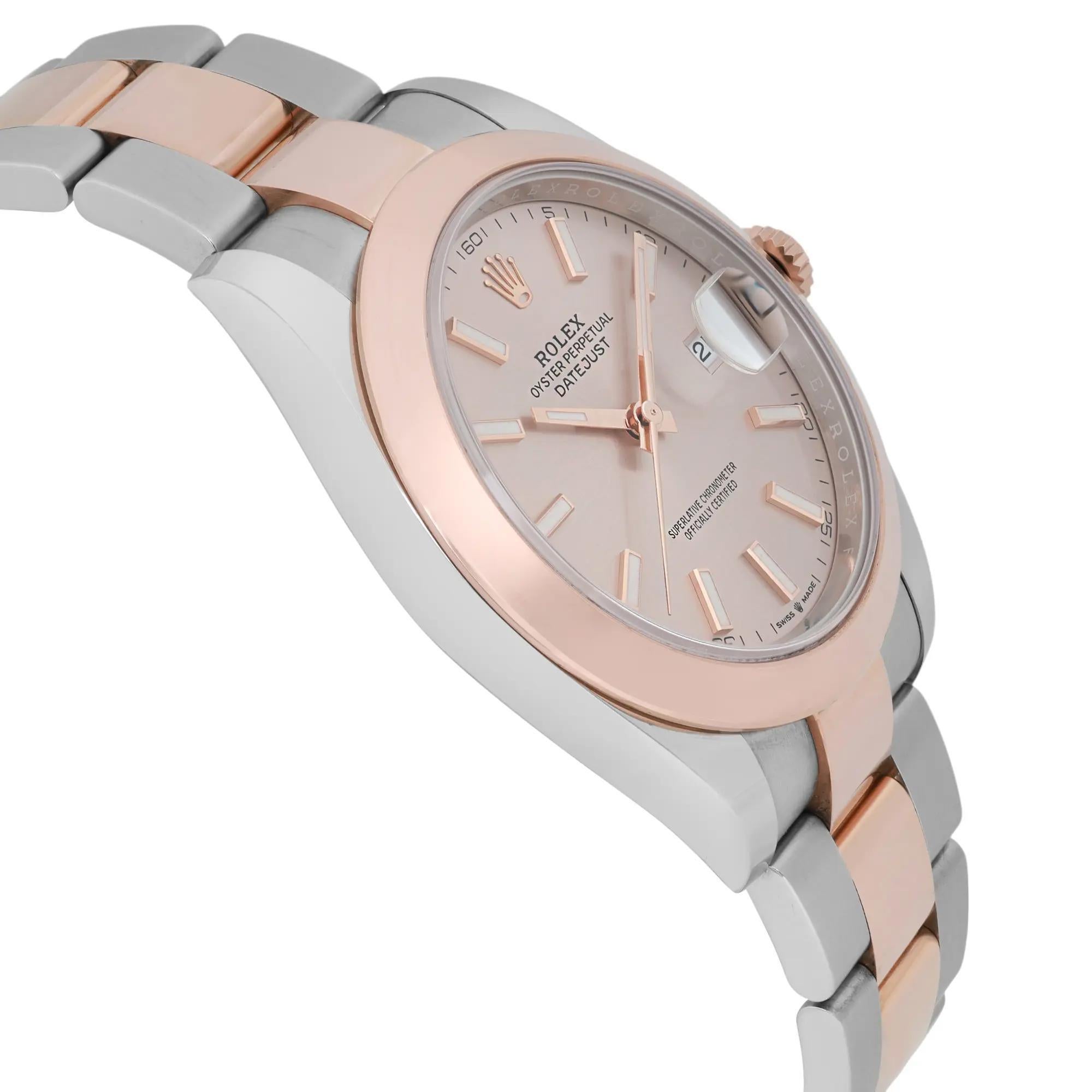 De los hombres Rolex Datejust 41 Steel 18K Rose Gold Sundust Dial Automatic Mens Watch 126301 en venta