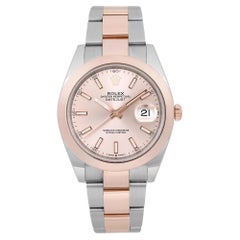 Rolex Datejust 41 Steel 18K Rose Gold Sundust Dial Automatic Mens Watch 126301