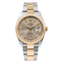 Rolex Datejust 41 Steel 18 K Rose Gold Sundust Dial Automatic Watch 126301 Suij
