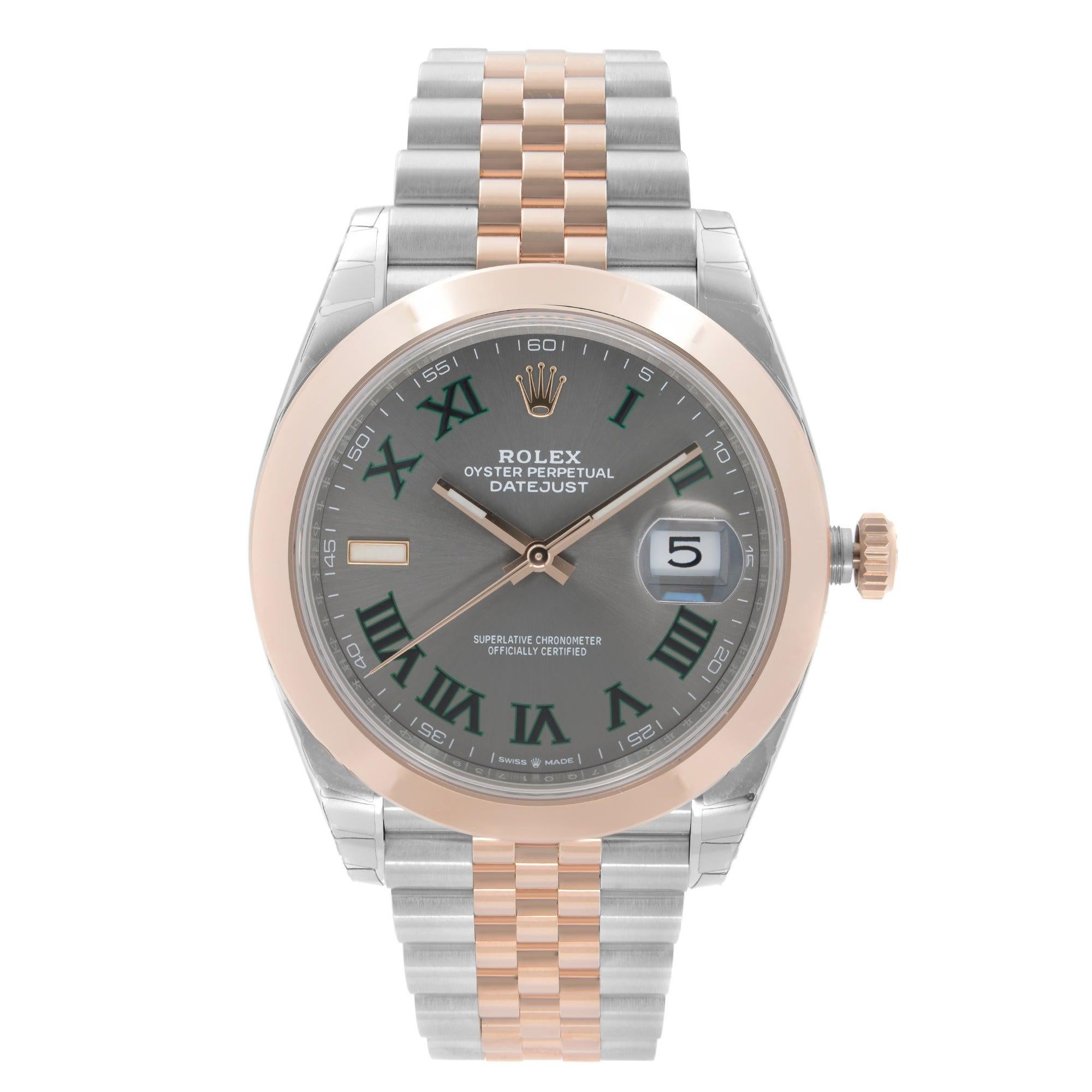 Rolex Datejust 41 Wimbledon Rose Gold Jubilee 4 For Sale on 1stDibs