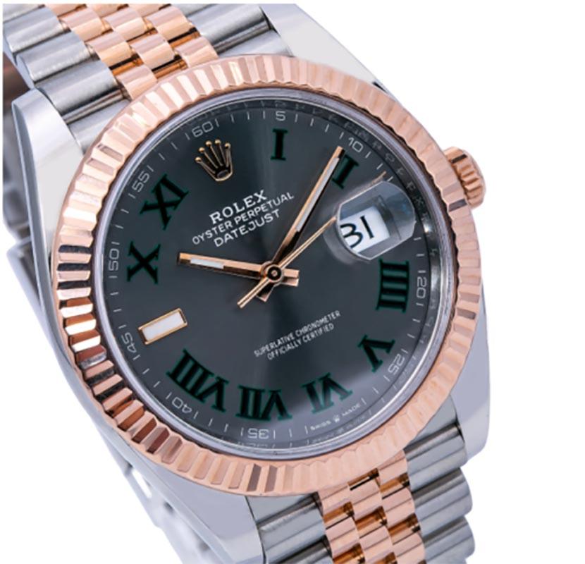 Brand: Rolex 

Model Name: Datejust 41

Model Number: 126331

Movement: Automatic 

Case Size: 41mm

Dial Color: Black

Case Material: Stainless Steel 

Bezel Material: ceramic

Bracelet: Jubilee

Hour Markers: Roman Numeral

Features: Hours,