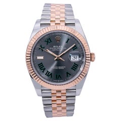 Rolex Datejust 41 Stahl & 18k Roségold Wimbledon Zifferblatt Jubiläum Ref 126331