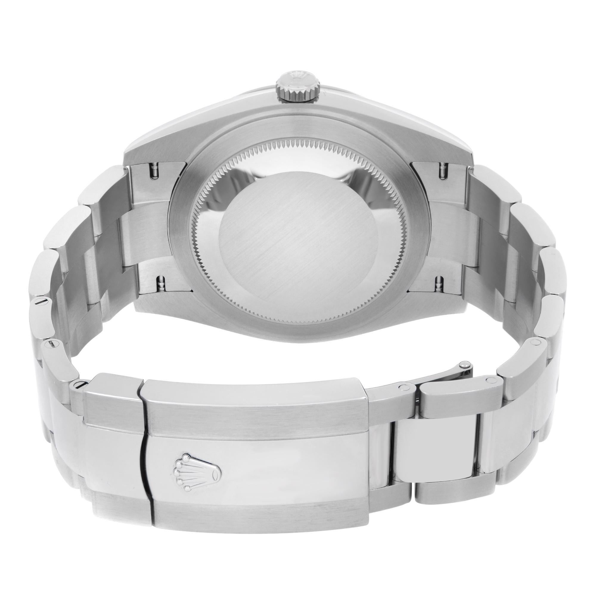 Rolex Datejust 41 Steel 18k White Gold Wimbledon Dial Automatic Men Watch 126334 en vente 2