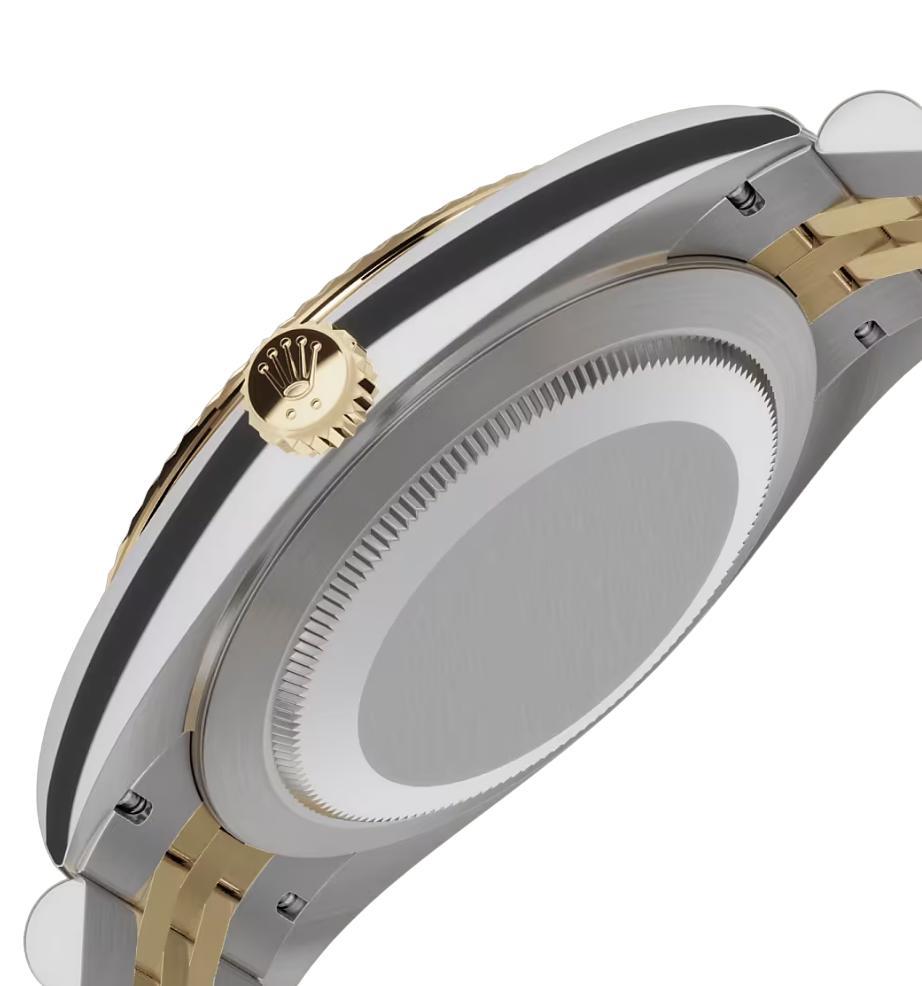 Rolex Datejust 41 Steel 18K Yellow Gold Black Diamond Dial Men’s Watch 126333 For Sale 2
