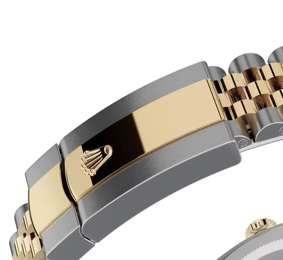 Rolex Datejust 41 Steel 18K Yellow Gold Black Diamond Dial Men’s Watch 126333 For Sale 3