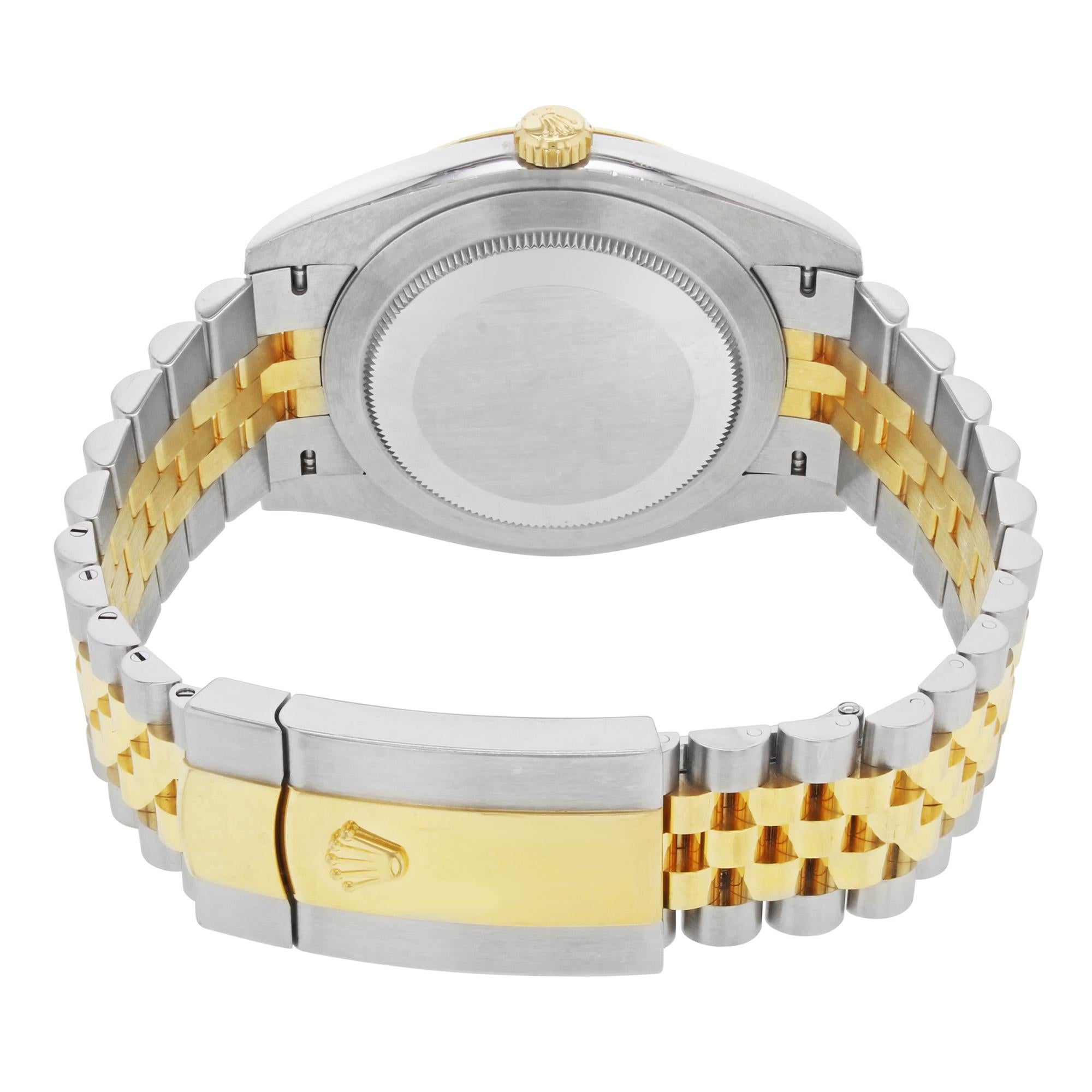 Rolex Datejust 41 Steel 18 Karat Gold Champagne Diamond Dial Men's Watch 126333 1