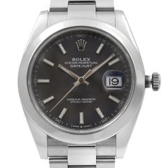 Rolex Datejust 41 Steel Dark Rhodium Dial Automatic Men's Watch 126300