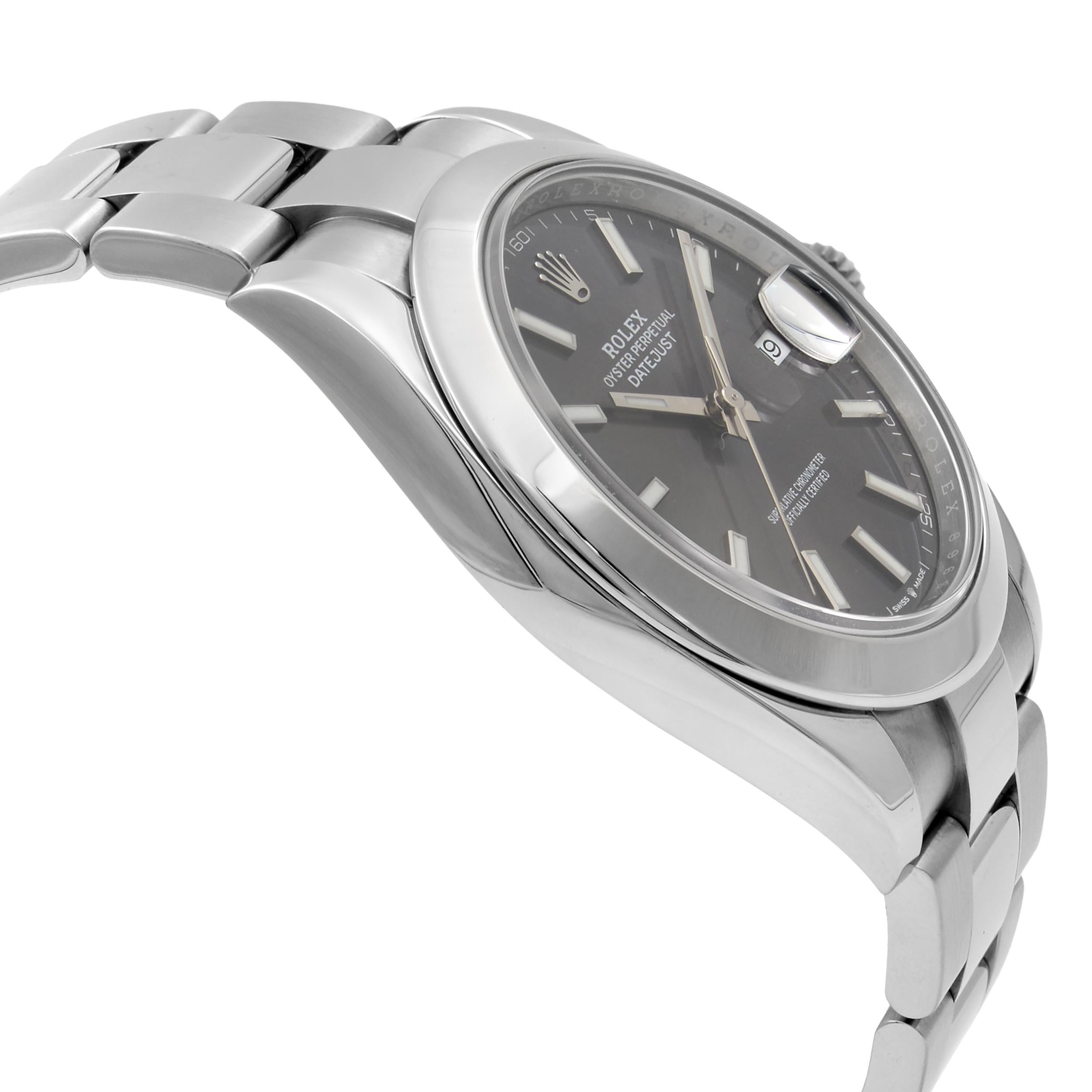 Rolex Datejust 41 Steel Dark Rhodium Dial Automatic Men's Watch 126300 1