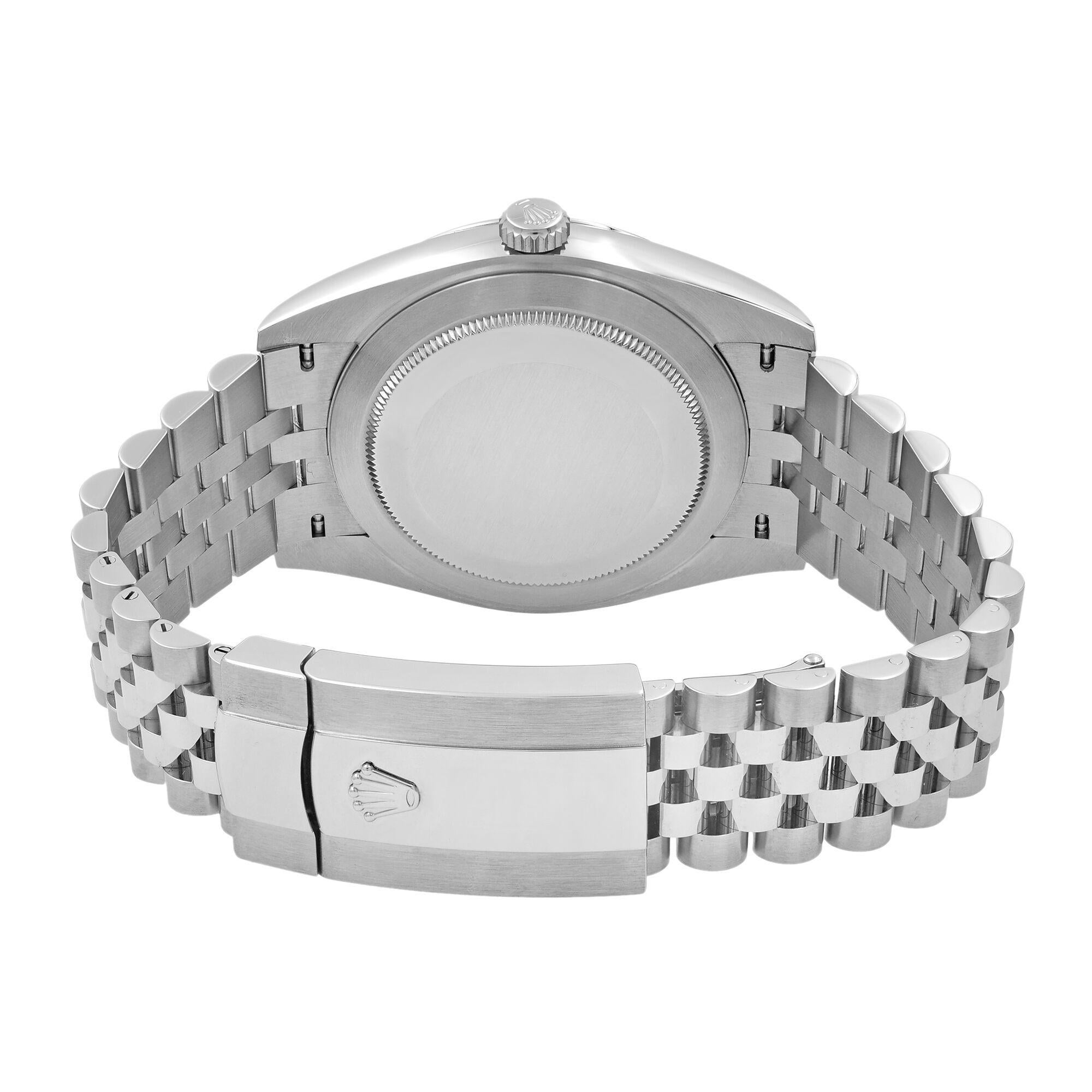 Rolex Datejust 41 Steel Dark Rhodium Dial Jubilee Men's Watch 126300 1