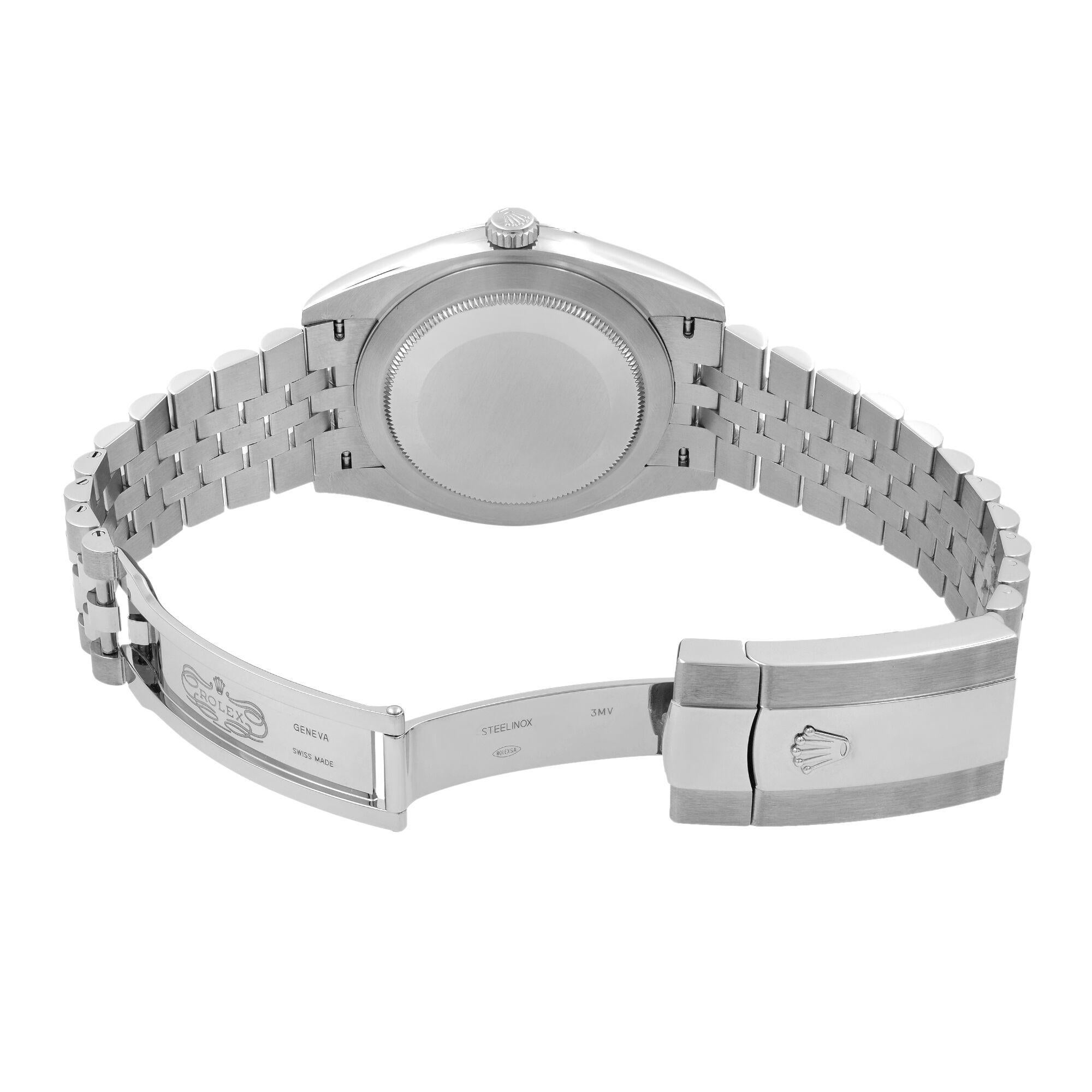 Rolex Datejust 41 Steel Dark Rhodium Dial Jubilee Men's Watch 126300 For Sale 1