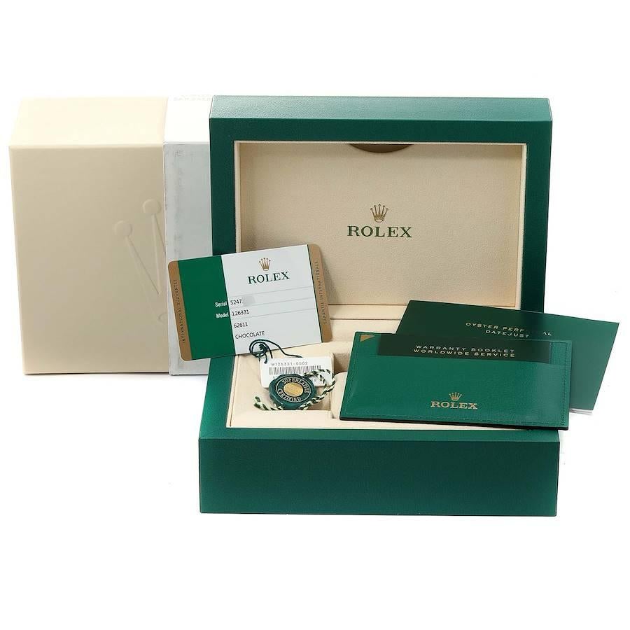 Rolex Datejust 41 Steel Everose Gold Chocolate Dial Watch 126331 Box Card 8