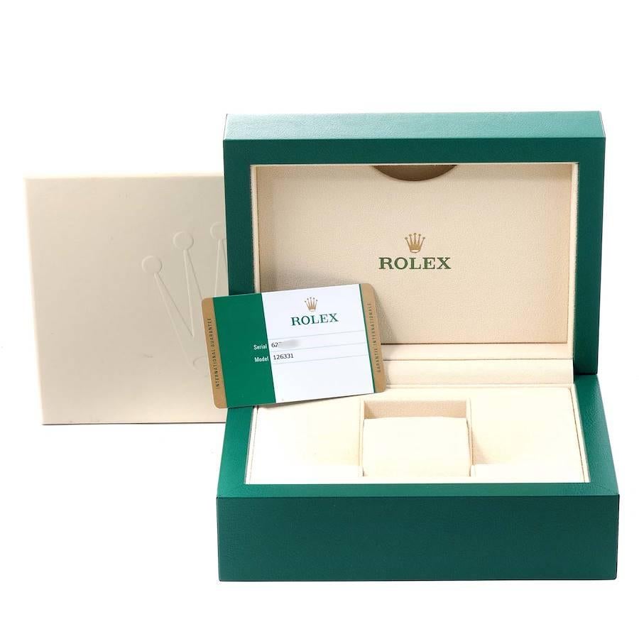 Rolex Datejust 41 Steel Everose Gold Chocolate Dial Watch 126331 Box Card For Sale 8