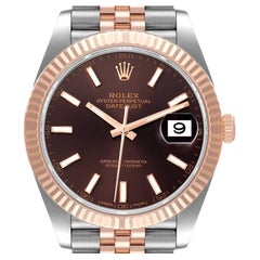 Rolex Datejust 41 Acciaio Oro Everose Quadrante Cioccolato Orologio 126331