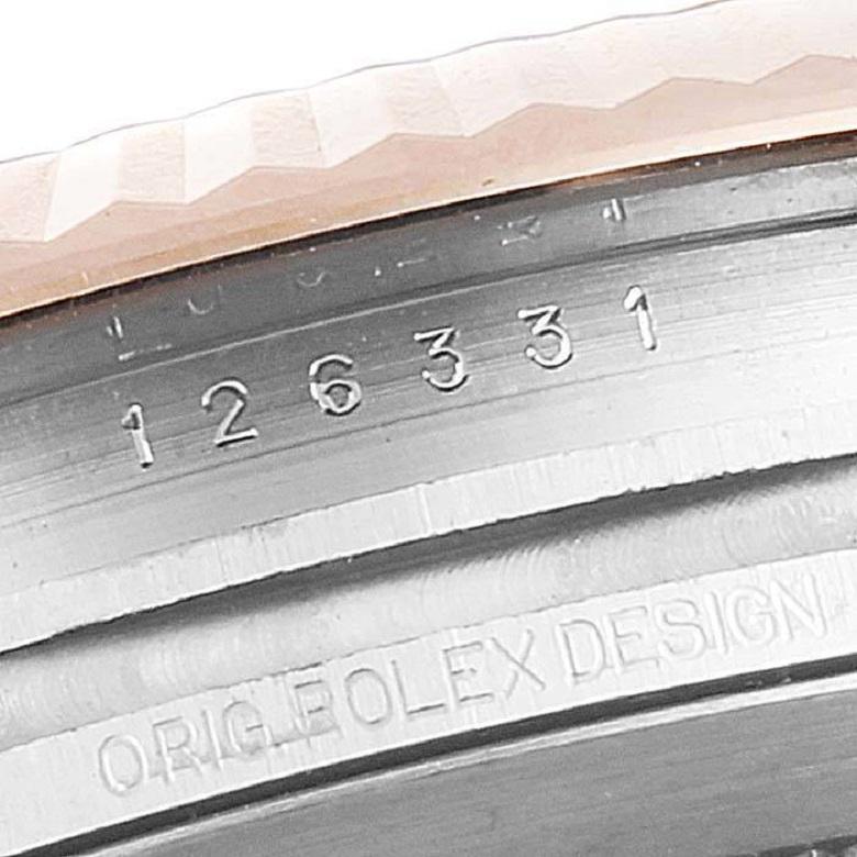 Rolex Datejust 41 Steel Everose Gold Chocolate Diamond Dial Watch 126331 For Sale 3