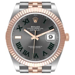 Rolex Datejust 41 Steel Everose Gold Wimbledon Dial Mens Watch 126331 Unworn