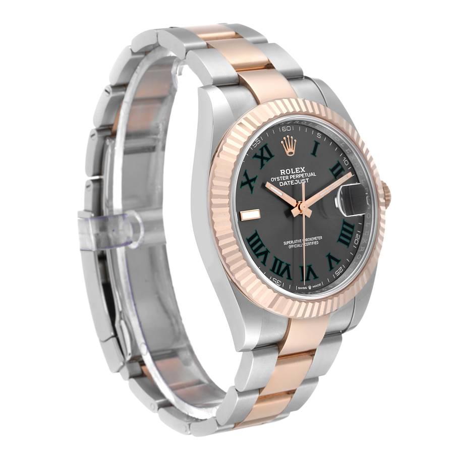 Rolex Datejust 41 Steel Everose Gold Wimbledon Dial Watch 126331 Unworn In Excellent Condition In Atlanta, GA