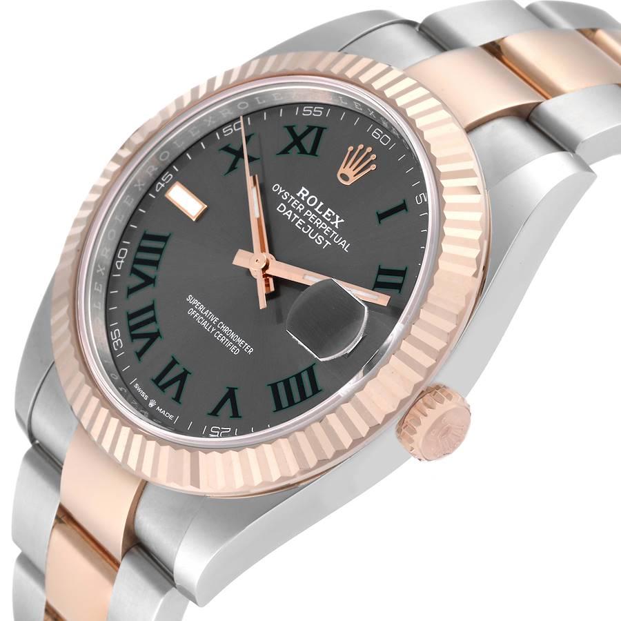 Rolex Datejust 41 Steel Everose Gold Wimbledon Dial Watch 126331 Unworn 1