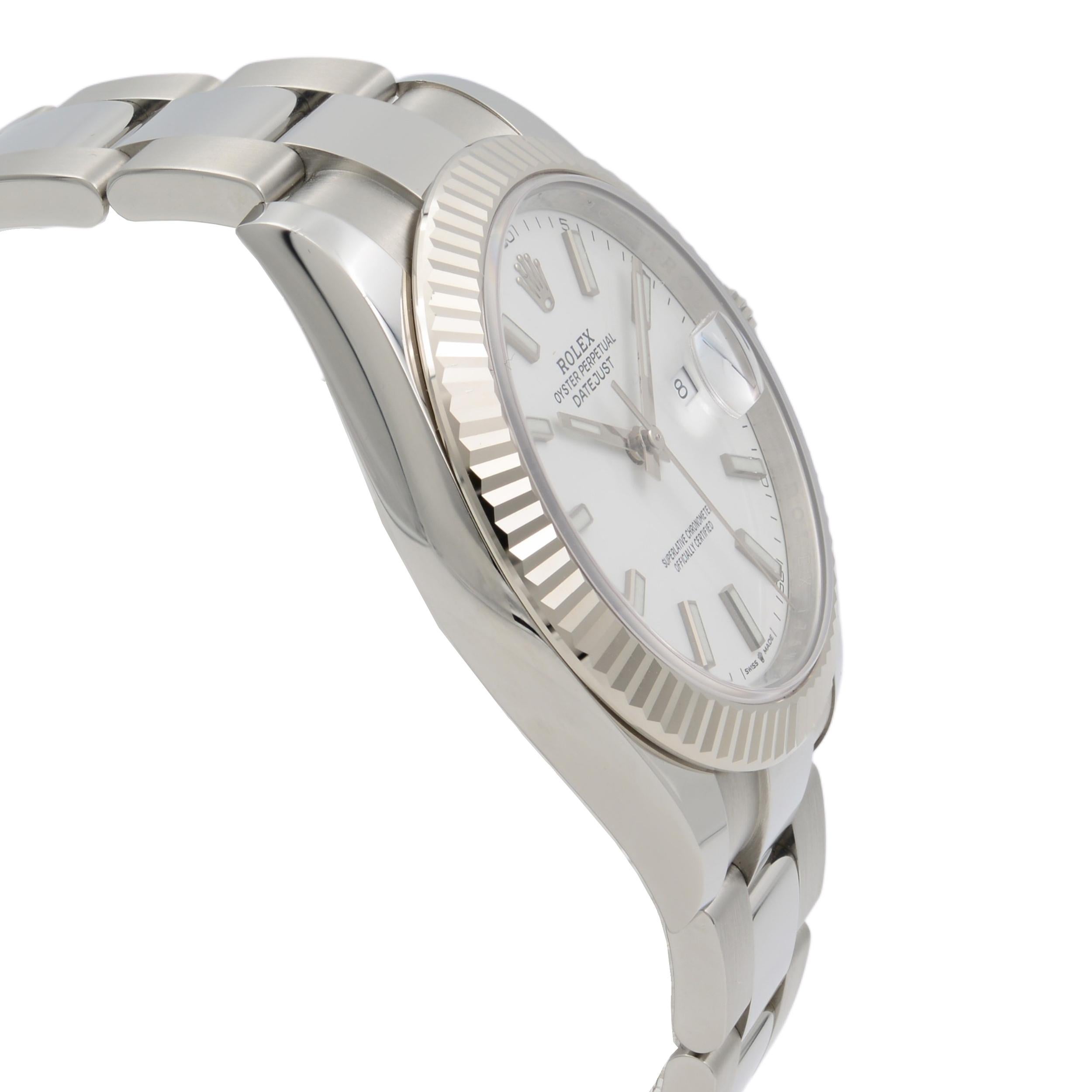 Rolex Datejust 41 Steel Gold White Sticks Dial Automatic Mens Watch 126334 Pour hommes en vente