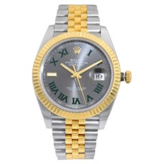 Rolex Datejust 41 Steel Gold Wimbledon Slate Dial Automatic Men Watch 126333GYRJ