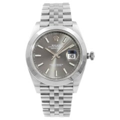 Used Rolex Datejust 41 Steel Jubilee Band Rhodium Dial Automatic Mens Watch 126300RSJ