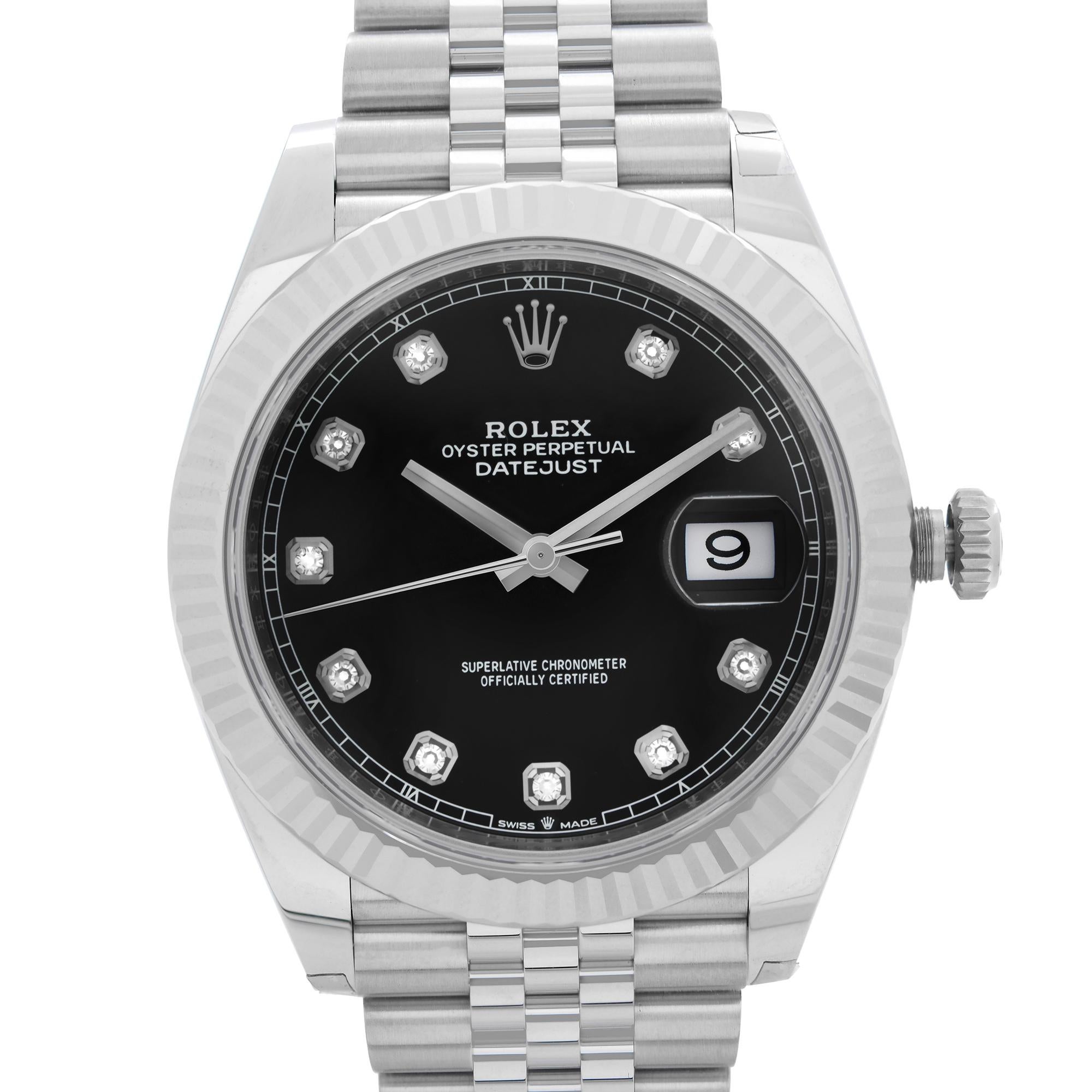 Unworn 2023 Card. Box and papers included. 5-year warranty. 

Brand and Model Information:
Brand: Rolex
Model: Rolex Datejust 126334
Type, Style, and Manufacturing:

Type: Wristwatch
Style: Luxury
Department: Men
Country/Region of Manufacture: