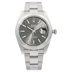 Rolex Montre pour homme Datejust 41 en acier avec cadran en rhodium et cadran automatique 126300