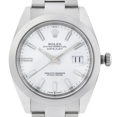 Rolex Datejust 41 Steel Oyster Band White Dial Automatic Mens Watch 126300