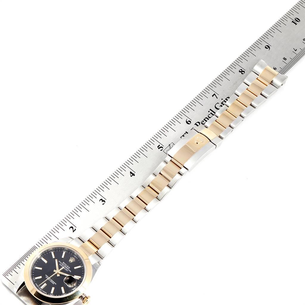 Rolex Datejust 41 Steel Rose Gold Black Dial Men's Watch 126303 Box Card 7