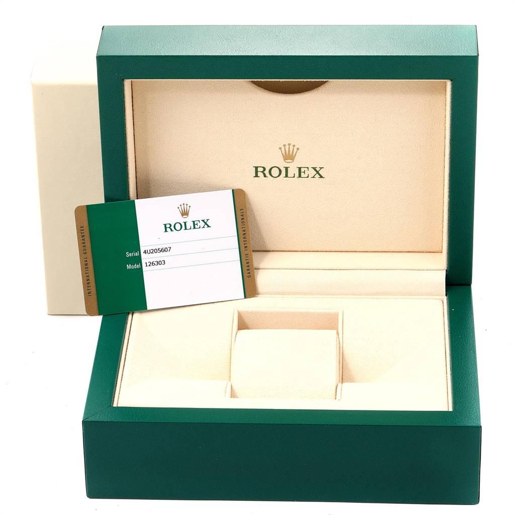 Rolex Datejust 41 Steel Rose Gold Black Dial Men's Watch 126303 Box Card 9