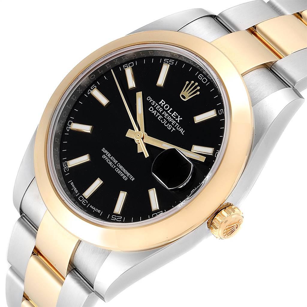 Rolex Datejust 41 Steel Rose Gold Black Dial Men's Watch 126303 Box Card 2