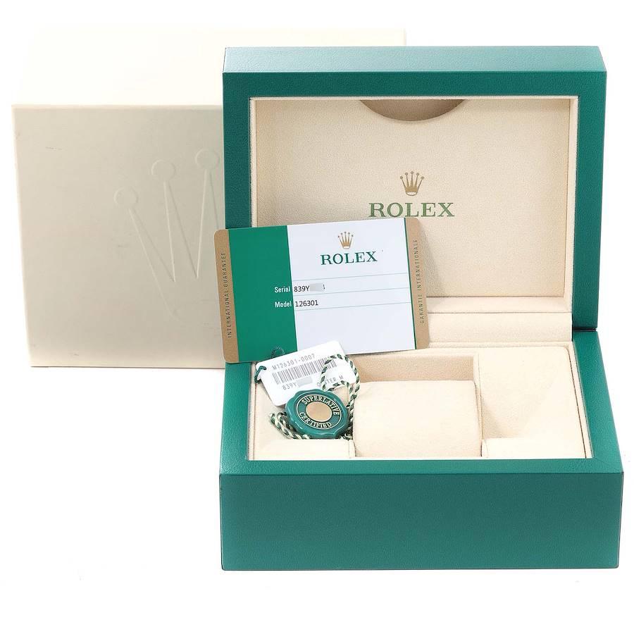 Rolex Datejust 41 Steel Rose Gold Diamond Dial Mens Watch 126301 Box Card For Sale 5