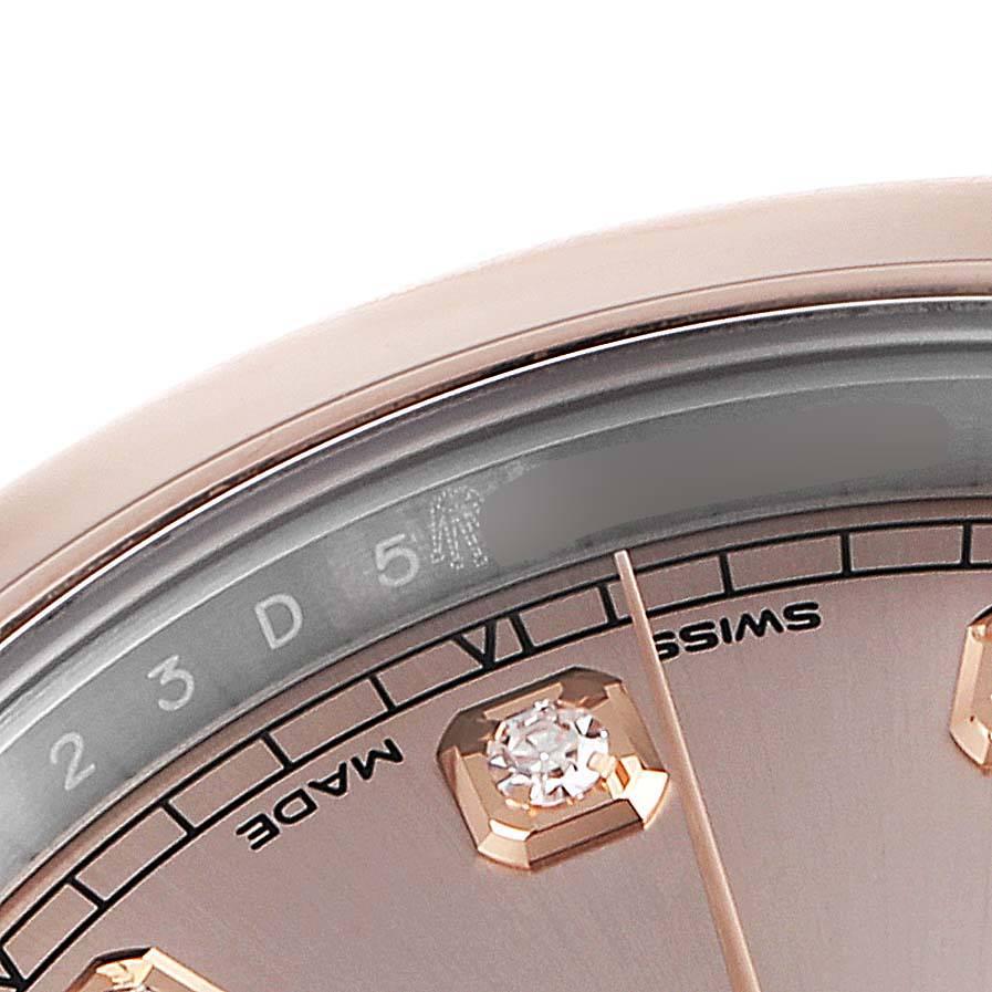 Rolex Datejust 41 Steel Rose Gold Diamond Dial Men's Watch 126301 Box Card 4