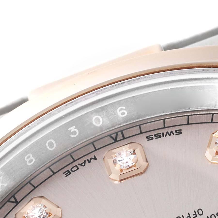 Rolex Datejust 41 Steel Rose Gold Diamond Dial Mens Watch 126301 Unworn In Excellent Condition In Atlanta, GA