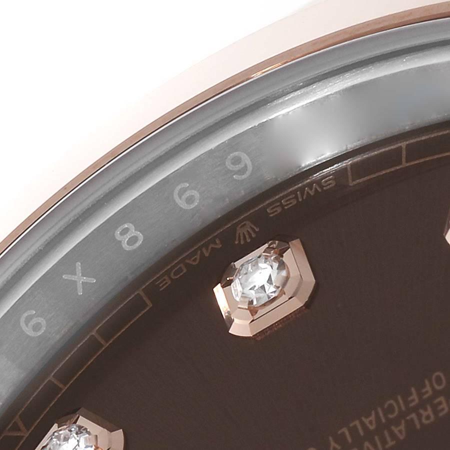 Rolex Datejust 41 Steel Rose Gold Diamond Dial Mens Watch 126301 Unworn For Sale 1
