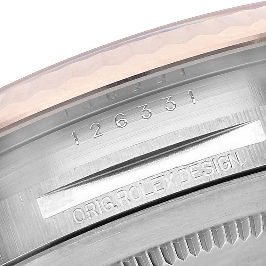 Men's Rolex Datejust 41 Steel Rose Gold Diamond Dial Mens Watch 126331 Box Card
