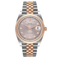 Rolex Datejust 41 Stahl-Roségold-Diamant-Zifferblatt Herrenuhr 126331