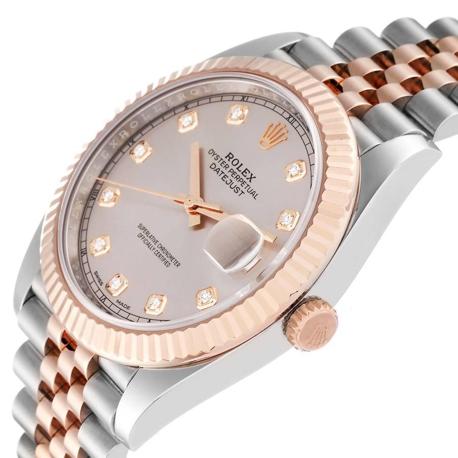 Men's Rolex Datejust 41 Steel Rose Gold Diamond Dial Mens Watch 126331