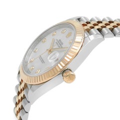 Rolex Datejust 41 Steel Rose Gold MOP Diamond Dial Automatic Mens Watch 126331