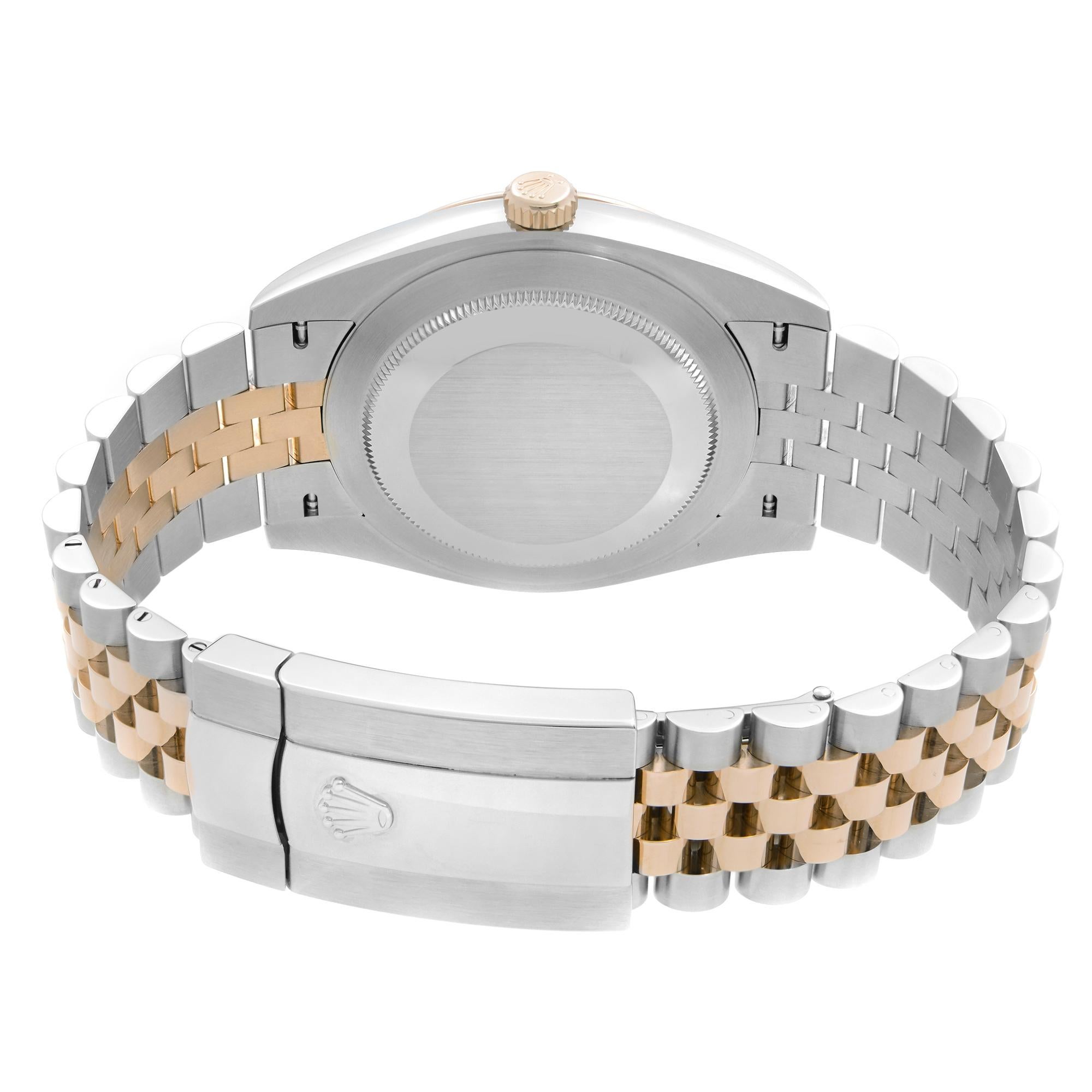Rolex Datejust 41 Steel Rose Gold MOP Diamond Dial Automatic Mens Watch 126331 For Sale 2