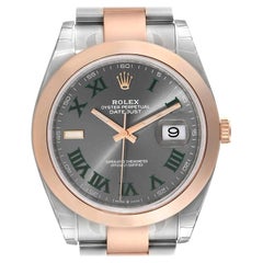 Rolex Datejust 41 Steel Rose Gold Wimbledon Dial Mens Watch 126301 Unworn