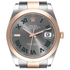 Rolex Datejust 41 Steel Rose Gold Wimbledon Dial Mens Watch 126301 Unworn