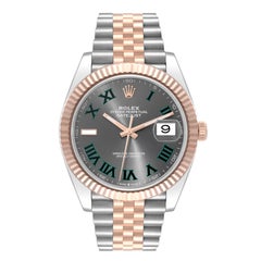 Rolex Datejust 41 Stahl Roségold Wimbledon Zifferblatt Herrenuhr 126331