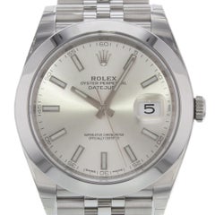 Rolex Datejust 41 Steel Silver Index Dial Automatic Men's Watch 126300 sij